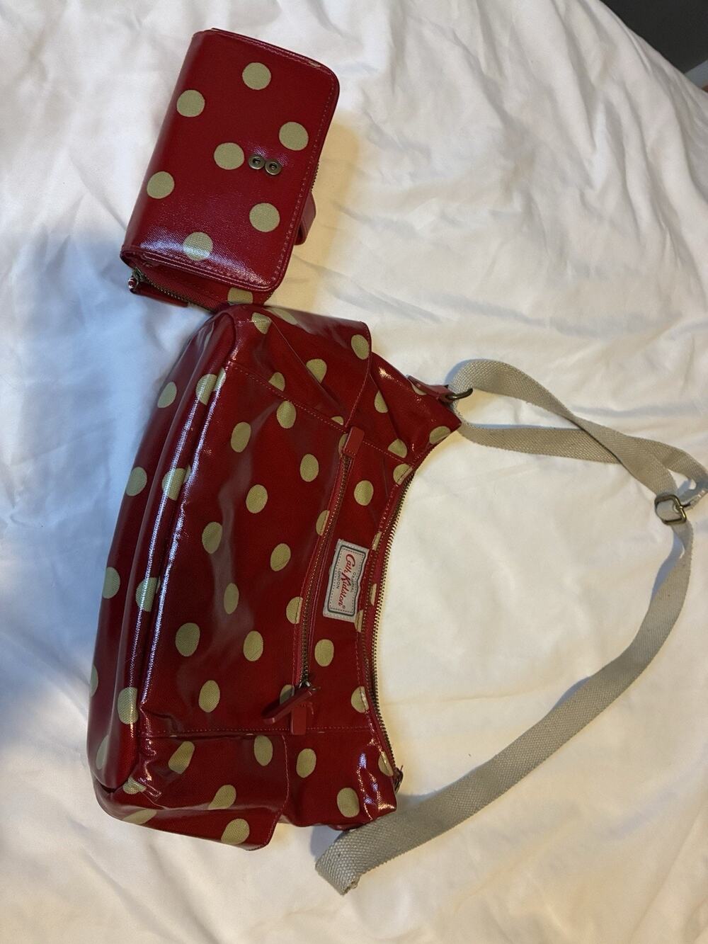 cath kidston london Red And White Polka-dot Purse And Wallet
